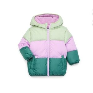 Colorful Kids' Hooded Puffer Jacket